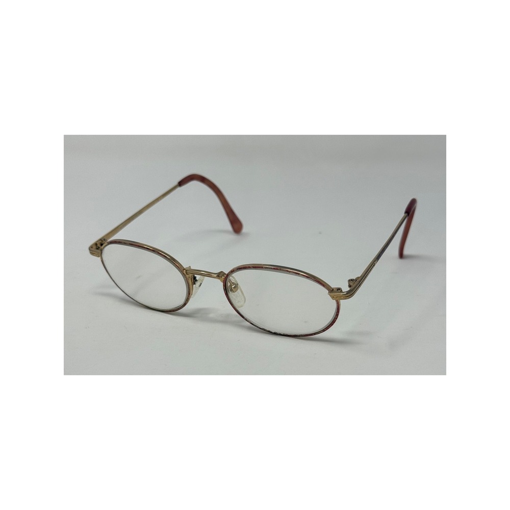 Nikon DuraTitan DT46 Gold Titanium Oval Eyeglasses Frames only 49-17 Vintage